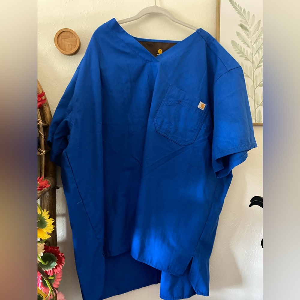 Carhartt Blue Scrub Top